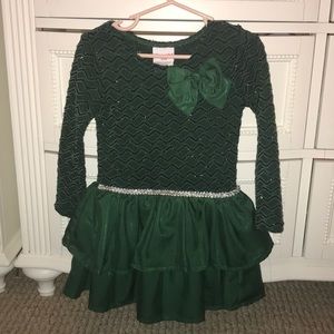 Toddler Christmas Dress 3T dark green